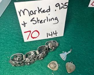 .925/Sterling Silver Jewelry Lot