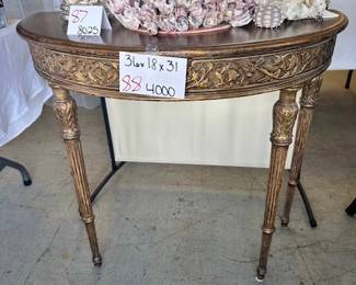 (36x18x31) Demilune Console Table