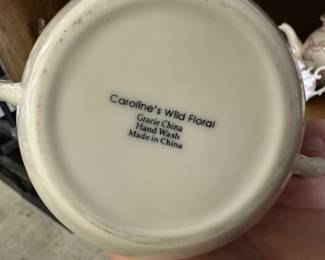 Gracie China Tea Sets Pink Floral Pattern