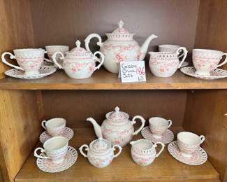 Gracie China Tea Sets Pink Floral Pattern