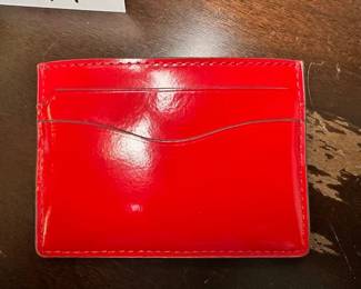  Red Patent Leather Tory Burch Cardholder