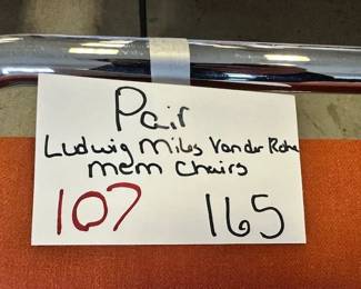 Two Ludwig Mies van der Rohe Mem Chairs 