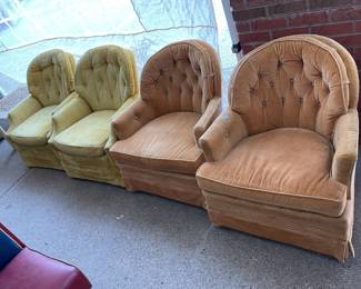 Mid-century upholstered chairs