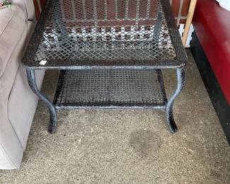 Wicker weave coffee table