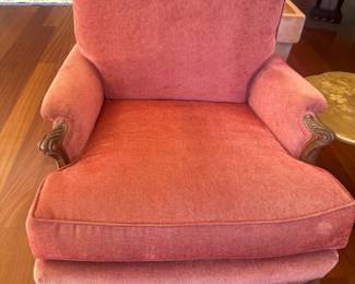 Vintage Red Upholstered Armchair