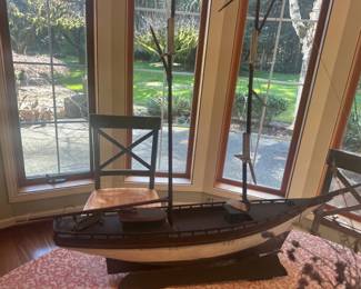 Vintage Wooden Model Ship