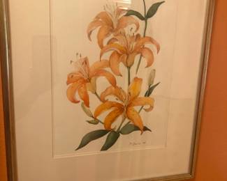 M. Davis Orange Lily Print