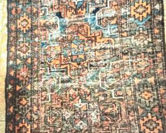 Original hand-knotted Persian tribal Afshar rug.  Wool Pile on cotton foundation, multiple medallions, (age 60-80 yrs old) 3’3”x5’