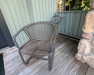 Vintage Metal Wire Patio Chair