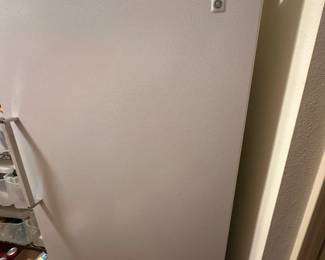 GE White Upright Freezer