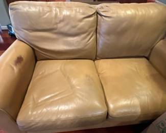American Leather - Tan Loveseat Sofa