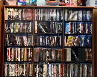 Thousands of DVDs, Blueray Disc and CDs
