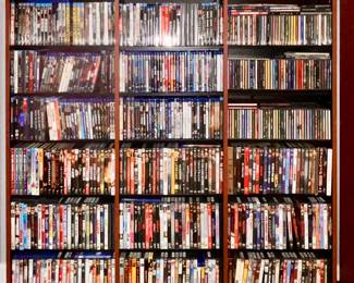 Thousands of DVDs, Blueray Disc and CDs
