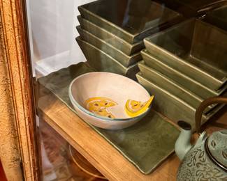 Crate & Barrel bowls and tray