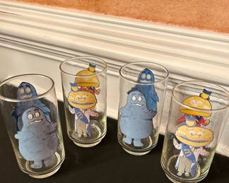 Vintage McDonald’s character glasses set (Hamburglar & Grimace)