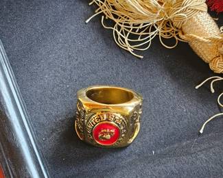 Marine paperweight ring
