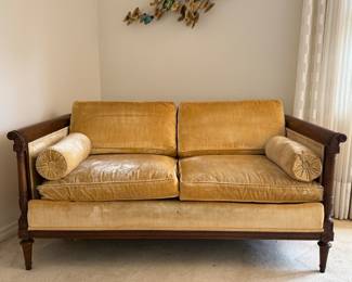 Velvet loveseat 