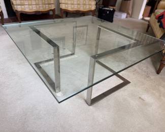 glass top modern coffee table