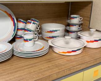 Fire and Ice 1970s dish set 