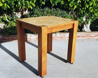 50 pound outdoor indoor solid teak side table