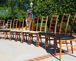 Niels Koefoed rosewood Lis dining chairs