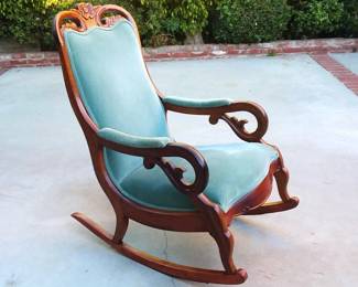 1890s? Austrian carved rocking chair