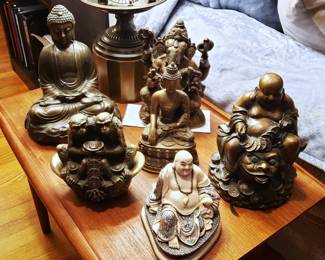 Brass and bronze buddhas, Brass Ganesh, Brass monkeys