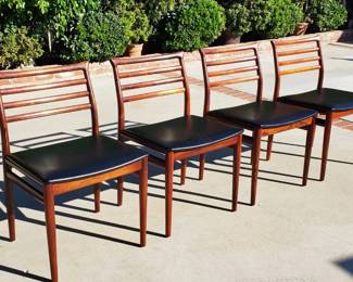 Stunning Erling Torvitz Danish rosewood dining chairs for Soro Mobelfabrique