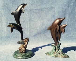 SPI San Pacific bronze or brass dolphins