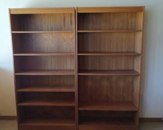 Lot 234: MCM Wood Bookshelves