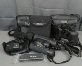 Lot 299: Bausch & Lomb, Nikon Monocular/Binoculars