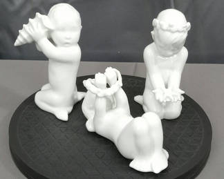 Lot 282: Bing & Grondahl Blanc de Chine Figurines