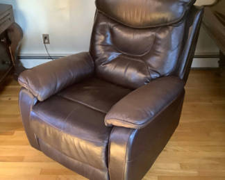 Lot 219: Home Meridian Leather Recliner