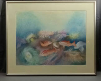 Lot 248: Framed Pastel on Paper by Joy Buell