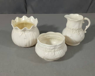 Lot 251: Vintage Belleek Vessels