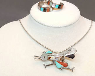 Lot 175: Edaakie Zuni Sterling Jewelry (8+dwt)