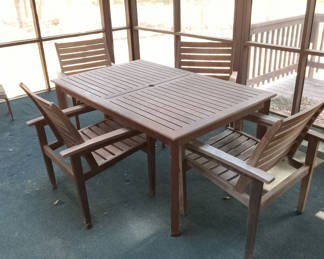 Lot 242: Teak Outdoor Furniture
