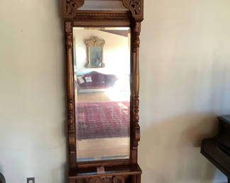 Lot 204: Antique Decorative Hall Mirror