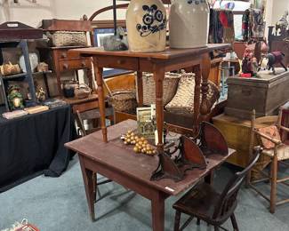 Stoneware, Country Antiques, Primitive Antiques, Painted Country Furniture 