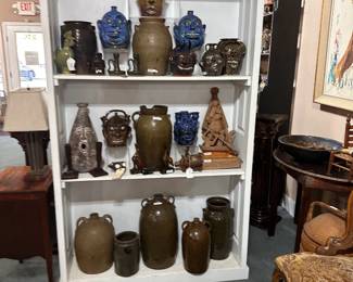 Southern Folk Art Pottery, Stoneware, Art Pottery