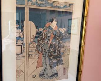 Antique Japanese UKIYO-E Woodblock Print, By Utagawa Kunisada Edo Period