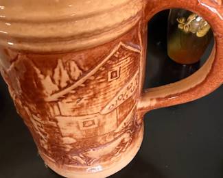 Antique 1920's Hull Pottery "Alpine" Beer Pitcher