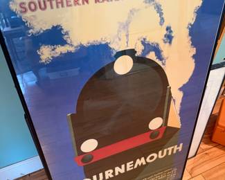 Vintage Travel Poster "Bournemouth Belle" Framed