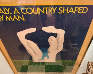 Italy : A Country Shaped by Man" Designed by Artist Franco Pinter for Fondazione Giovanni Agnell Exhibition 