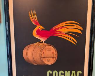 1906 Leonetto Cappiello Cognac Albert Robin Lithograph 62X 47 1/4".  120 years old!