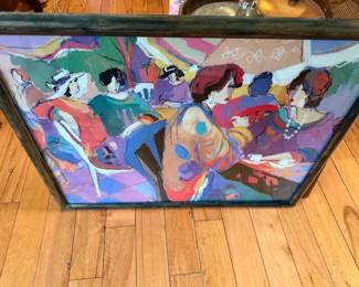 Corner Cafe Serigraph By Issac Maimon, Signed