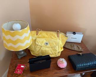 Coach Yellow Patent Leather Hand Bag