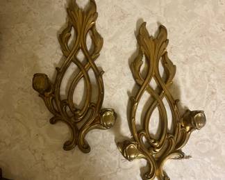 Vintage wall hanging candle holders