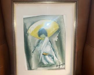Vintage DeGrazia Beautiful 13" x 16" Signed Framed Print