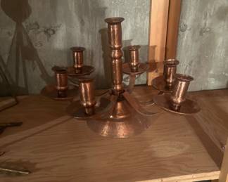 Copper candelabra